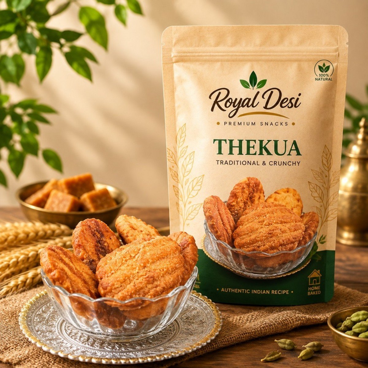 Pack of Royal Desi Thekua — Traditional & Crunchy