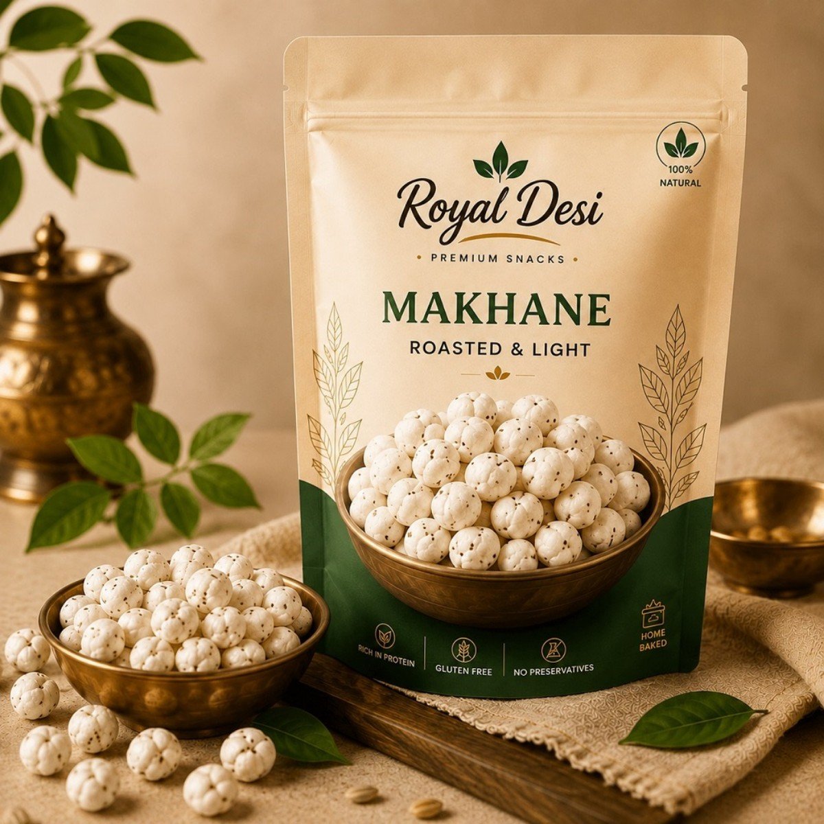 Pack of Royal Desi Makhane — Roasted & Light